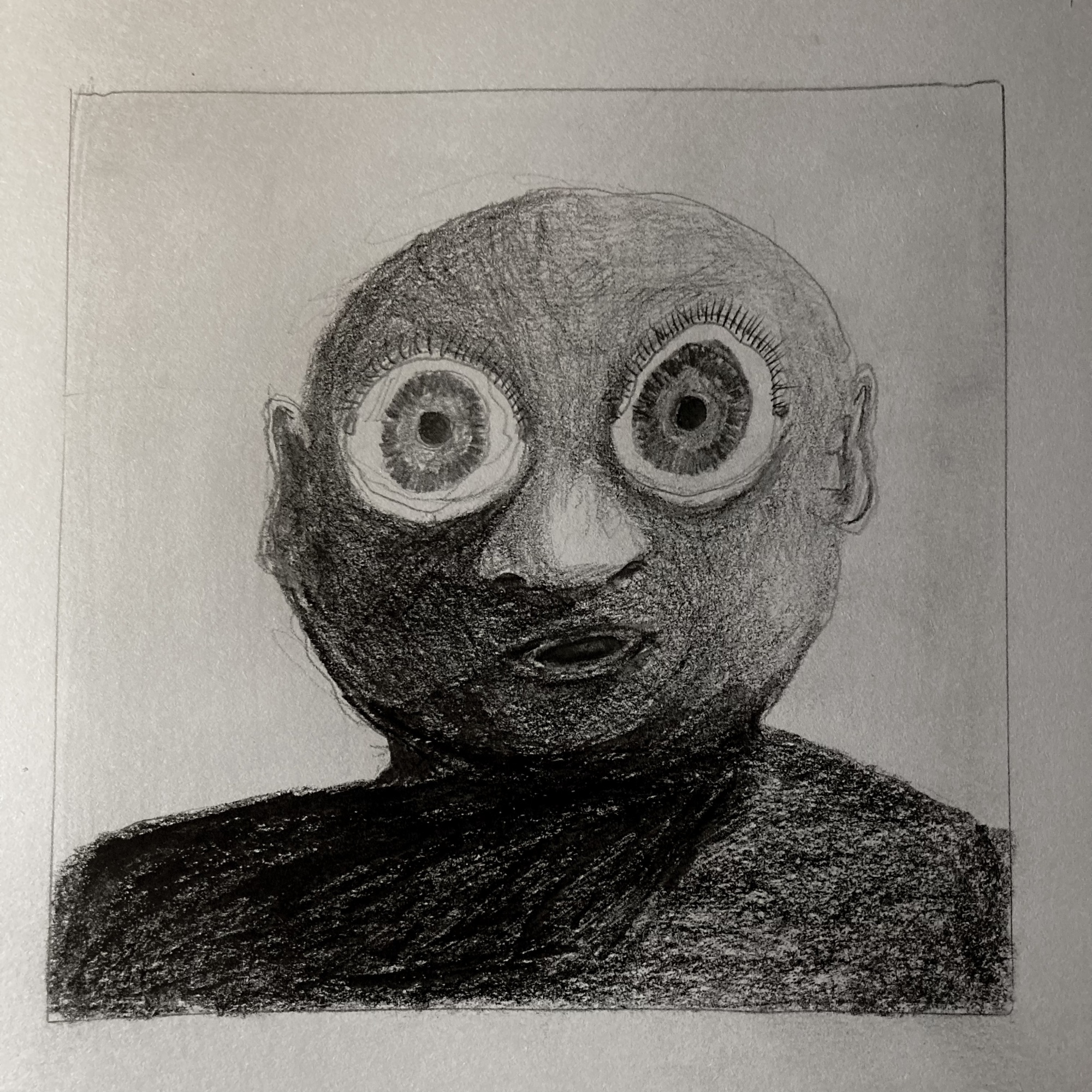 Bug eyes (pencil, 20220529) Stephen J. Williams