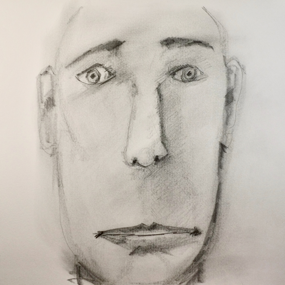 Long face (pencil, 20220603) Stephen J. Williams